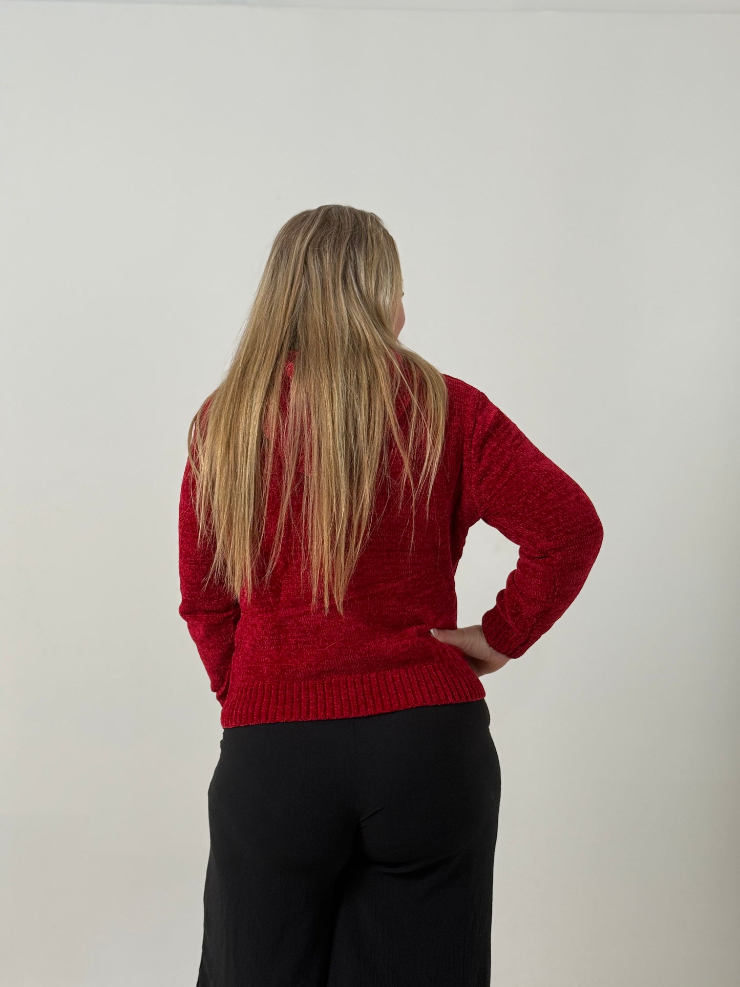 Buzo Tejido con Capucha Rojo – Abrigado y Súper Cómodo