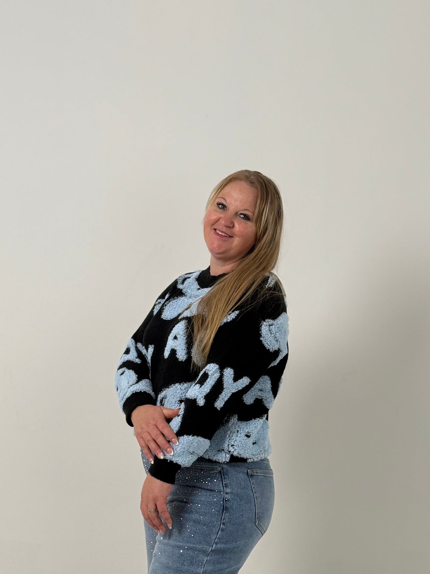 Sweater Tejido Estampado en Relieve – Súper Original y Moderno