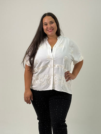 Camisa de Lino - Plus Size