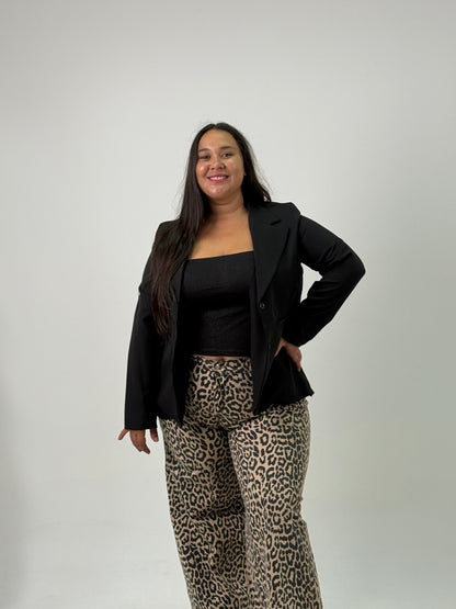 Blazer de Vestir Plus Size – Negro