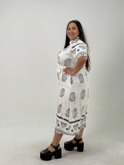 Vestido con Diseño – Blanco