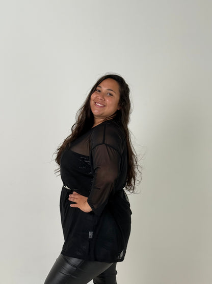 Blusa Translúcida – Negra