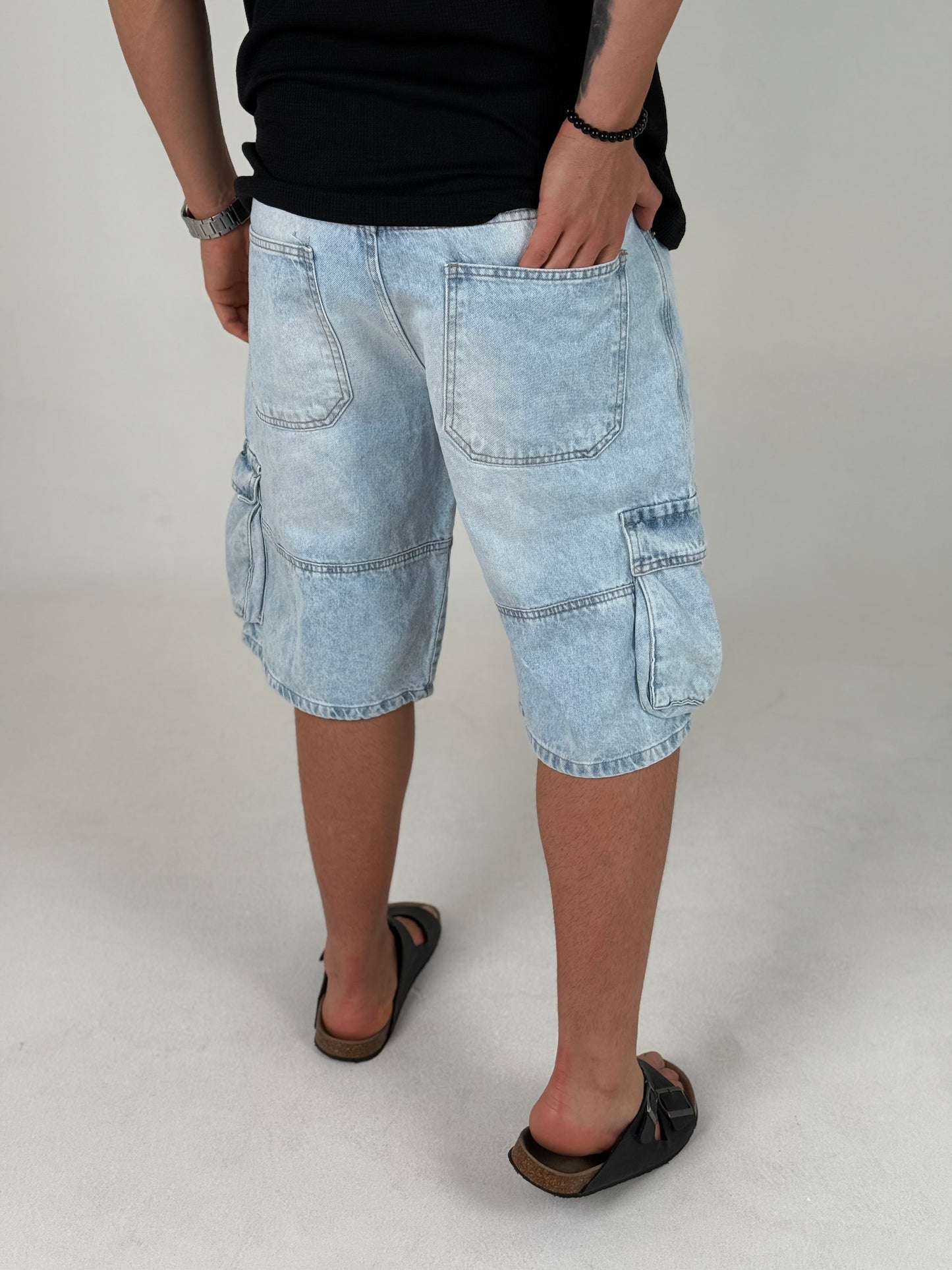 Bermuda Cargo Oversize Celeste