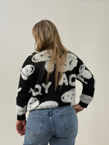 Sweater Tejido Estampado en Relieve – Súper Original y Moderno