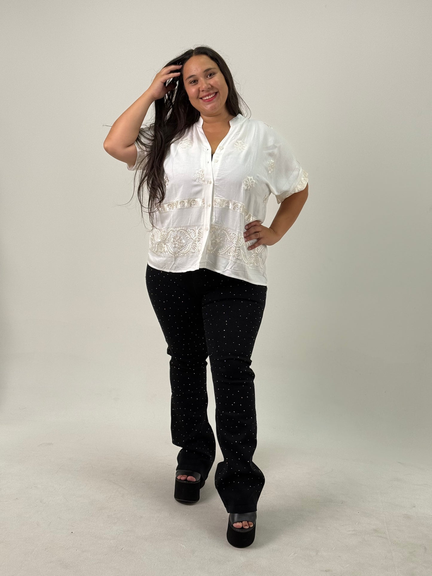 Camisa de Lino - Plus Size