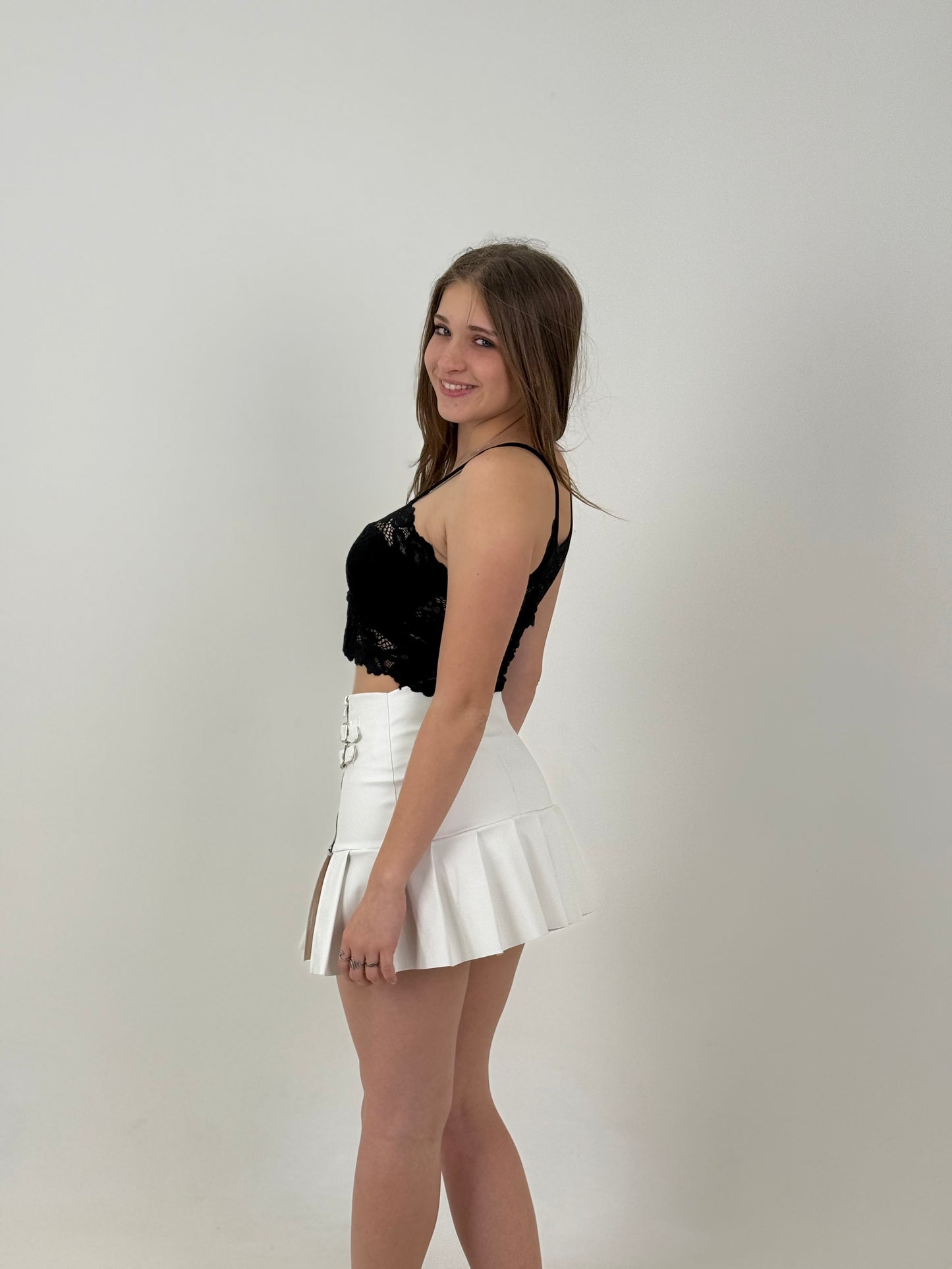 Pollera Tableada White