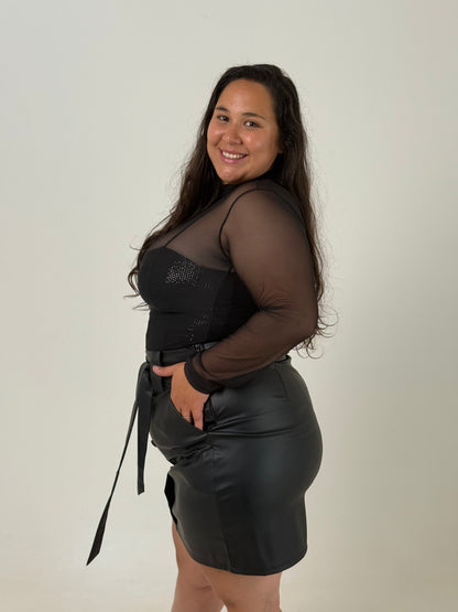 Body Transparente Plus Size