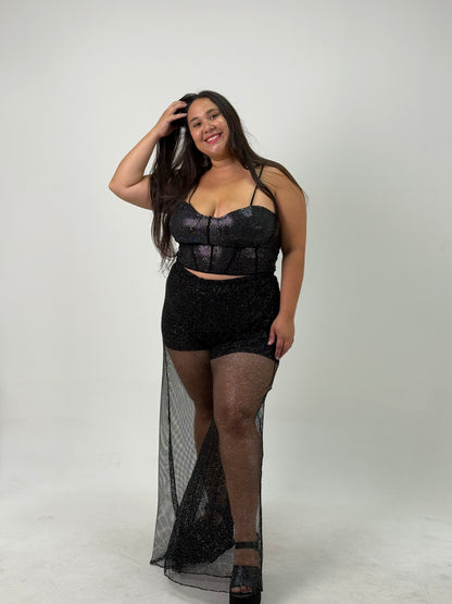 Top Brilloso Plus Size