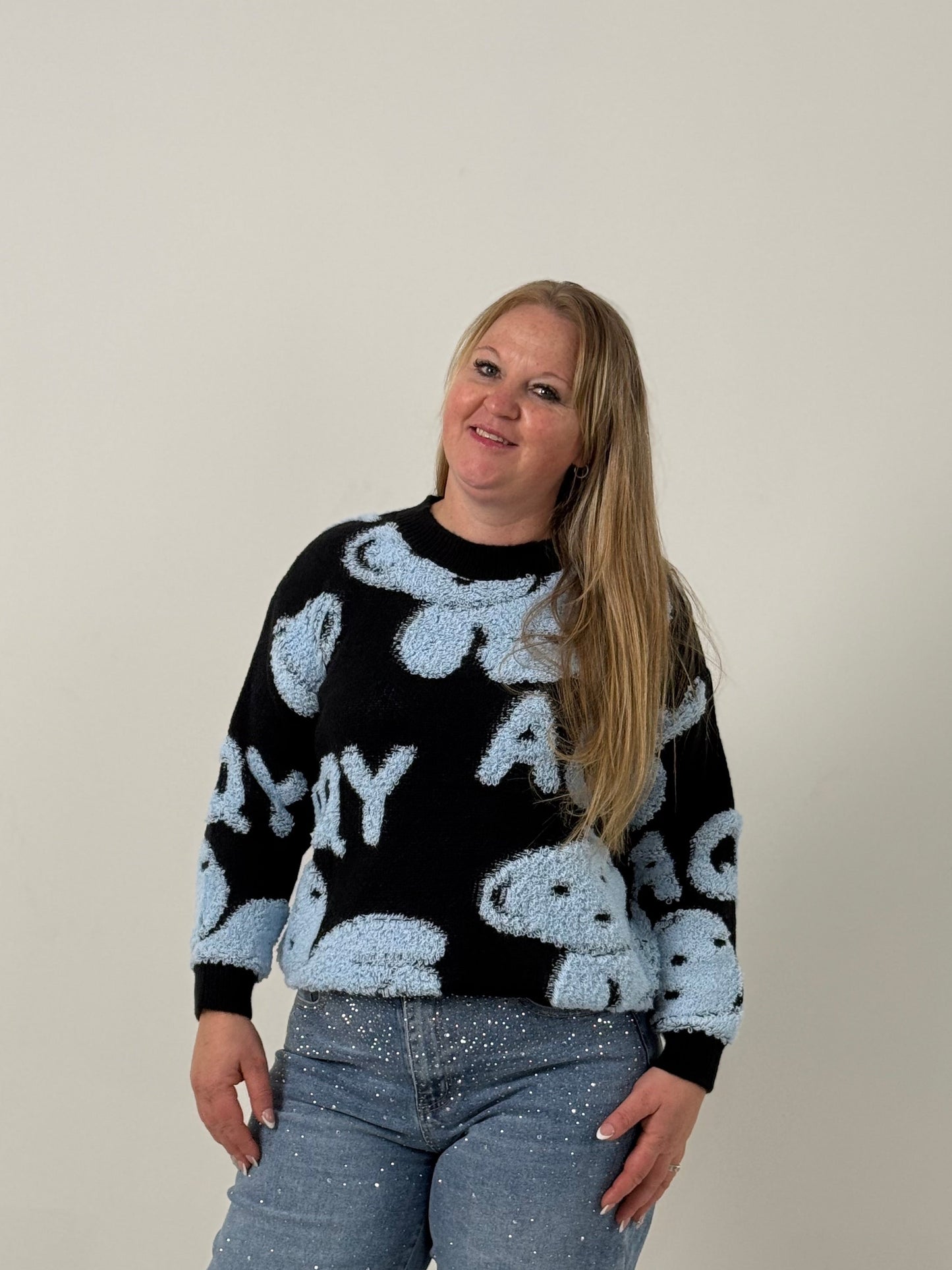 Sweater Tejido Estampado en Relieve – Súper Original y Moderno