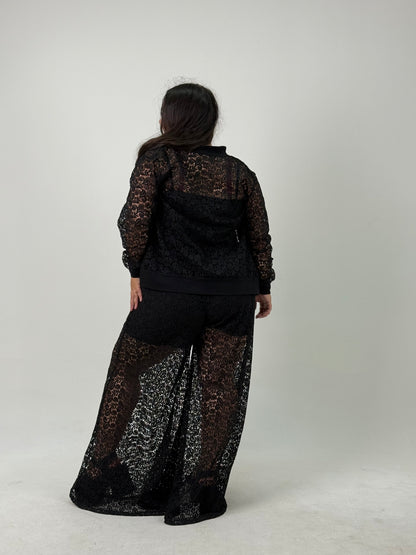 Pantalón Translúcido con Diseño