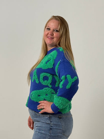 Sweater Tejido Estampado en Relieve – Súper Original y Moderno