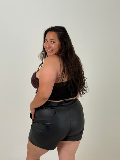 Top Brilloso Plus Size – Rojo