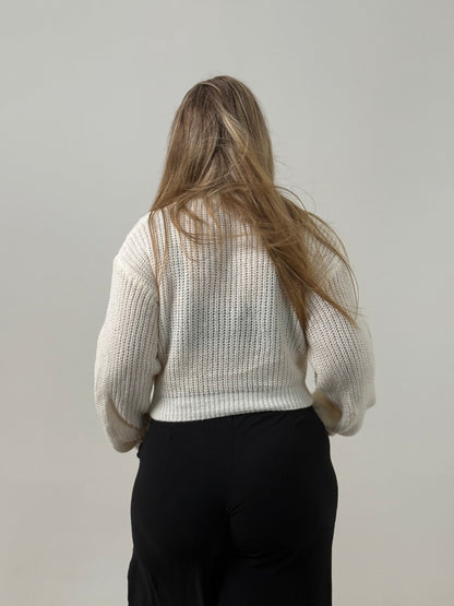 Cardigan Crop Tejido con Botones – Moderno y Súper Canchero