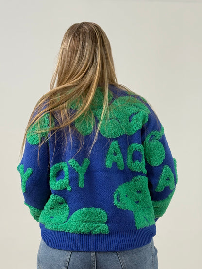 Sweater Tejido Estampado en Relieve – Súper Original y Moderno