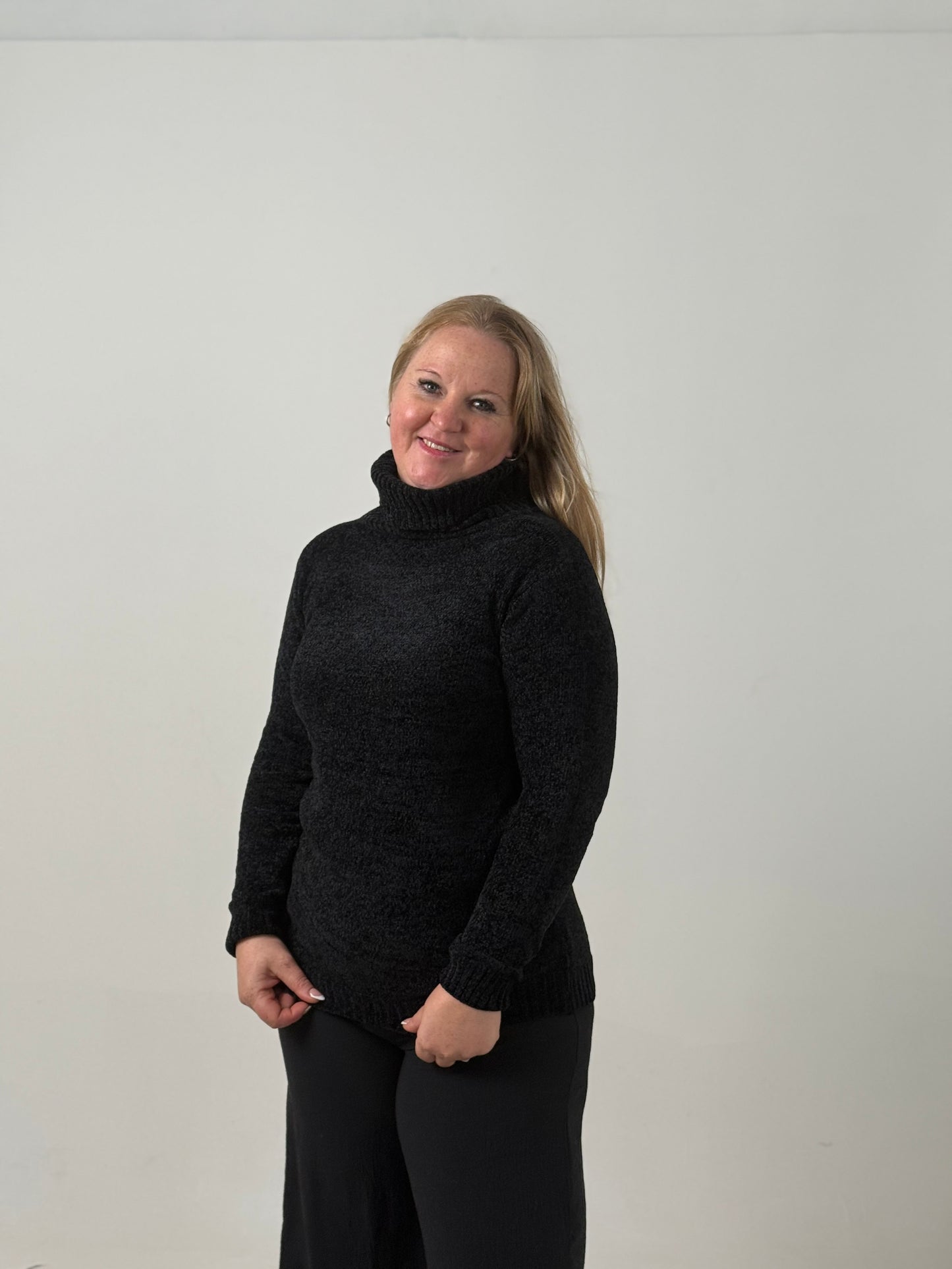 Sweater Tejido Cuello Polera Crudo – Abrigado y Clásico