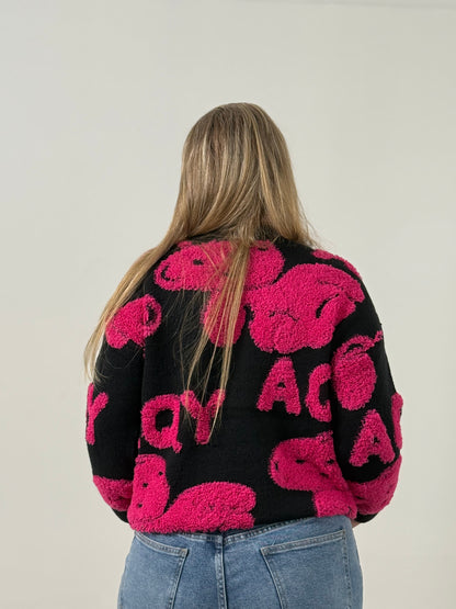 Sweater Tejido Estampado en Relieve – Súper Original y Moderno