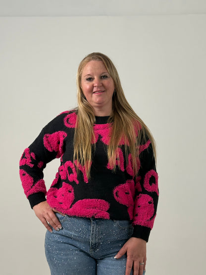 Sweater Tejido Estampado en Relieve – Súper Original y Moderno