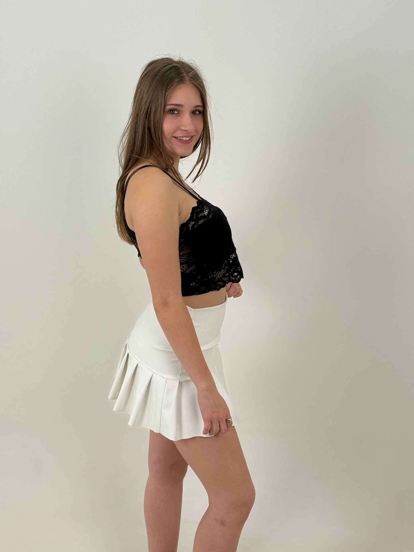 Pollera Tableada White