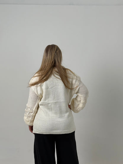 Cardigan Tejido Beige con Bolsillos – Abrigo Elegante y Cómodo