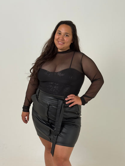 Body Transparente Plus Size