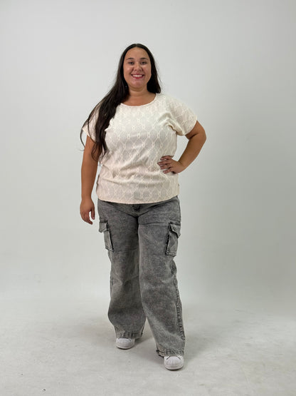 Remera Brodery – Beige