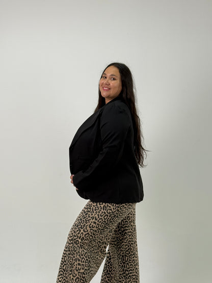 Blazer de Vestir Plus Size – Negro