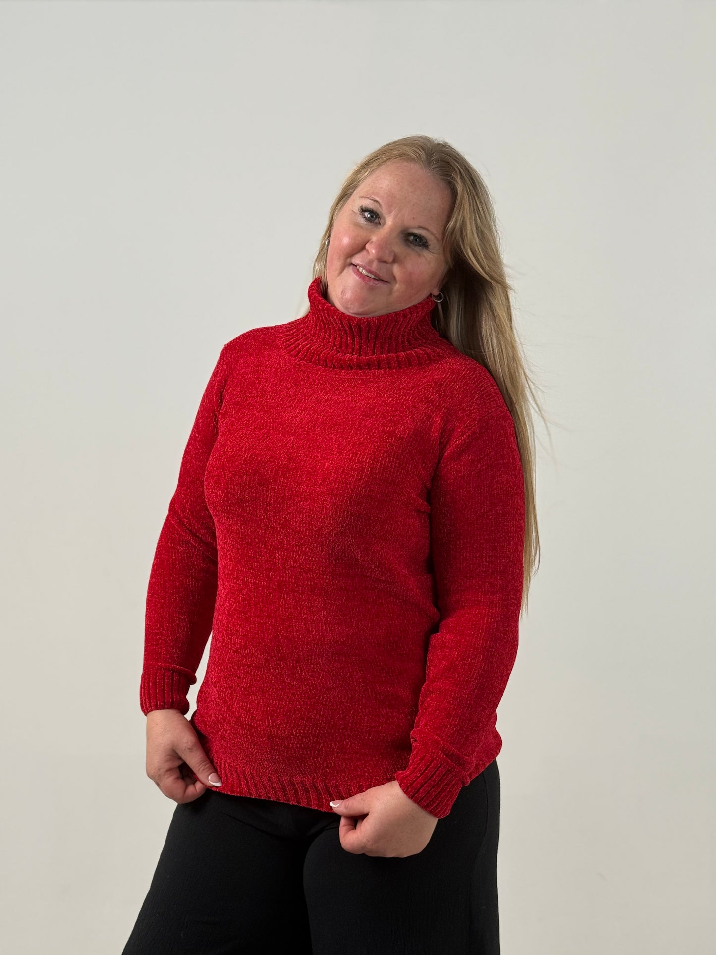 Sweater Tejido Cuello Polera Crudo – Abrigado y Clásico