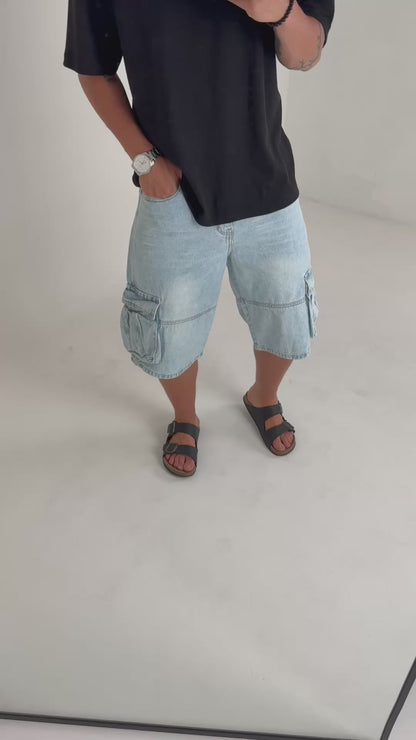 Bermuda Cargo Oversize Celeste